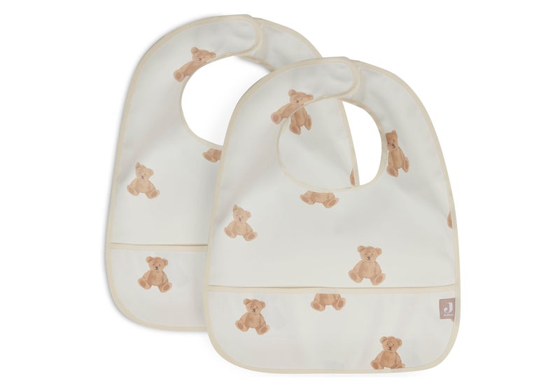 Jollein Bib Waterproof Teddy Bear (2pack) - Image 1